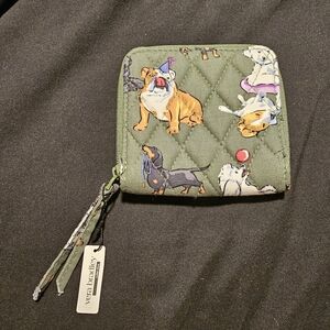 Vera Bradley Dog Park Essential Small Zip Around Wallet